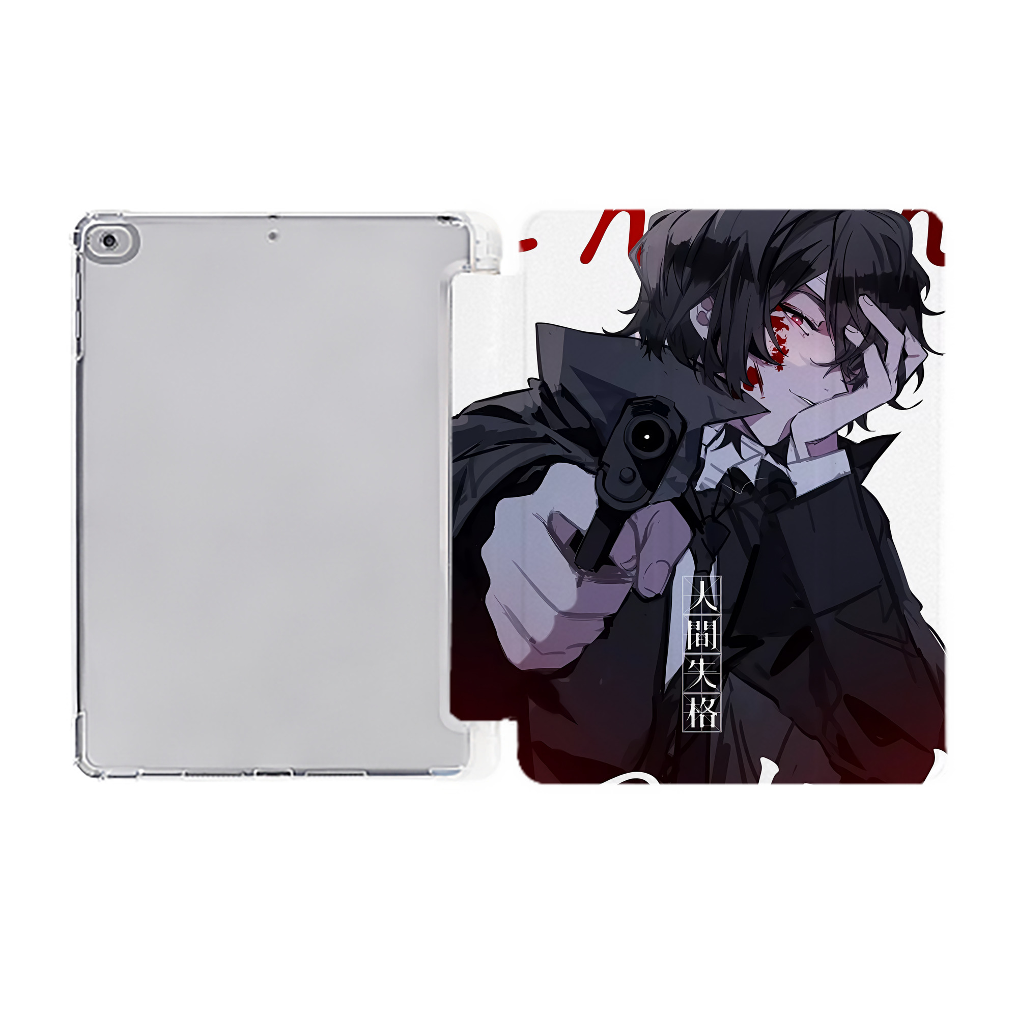（画像用） 文豪ストレイドッグス Bungo Stray Dogs IPad ケース ペン収納付き 三つ折りスタンド PUレザー×シリコン 対応機種9.5/10.5/10.9インチ